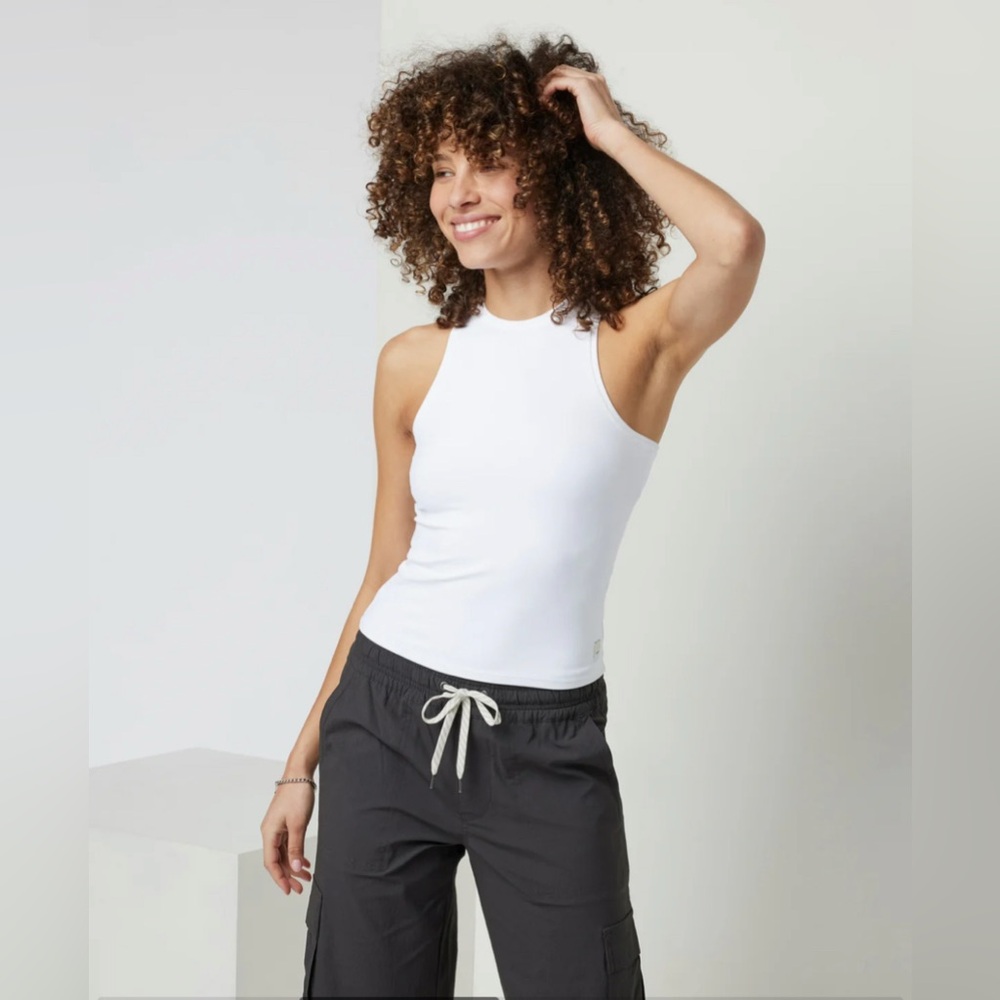 💫Vuori AllTheFeels™️ Crew Tank Top, White, XS, WORN ONCE!!!